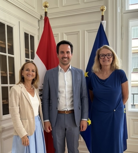 Foto vom Antrittsbesuche des ÖBVP-Präsidiums bei Bildungsminister Christoph Wiederkehr