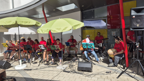 Musikgruppe bei der Jubiläumsfeier anlässlich 10 Jahre pro mente Mattersburg.