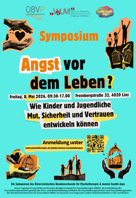 Flyer Symposium "Angst vor dem Leben? Wie Kinder und Jugendliche Mut, Sicherheit und Vertrauen entwickeln können" 