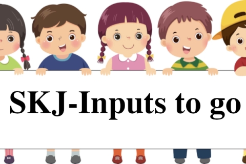Grafik mit Kinderdarstellung zur Webinarreihe SKJ-Inputs to go