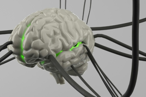 Darstellung eines ferngesteuerten Gehirns