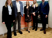 Pressekonferenz, "Psychotherapie: Next Level". vl.n.r: Ines Gstrein (ÖBVP), Andreas Huss (ÖGK), Barbara Haid (ÖBVP), Elke Humer (UWK),  Thomas Probst (Uni Salzburg)