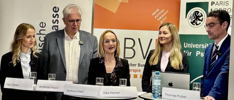 Foto von der Pressekonferenz, "Psychotherapie: Next Level - Wirksamkeit, neue Ausbildungswege und warum die Versorgung jetzt entscheidend ist