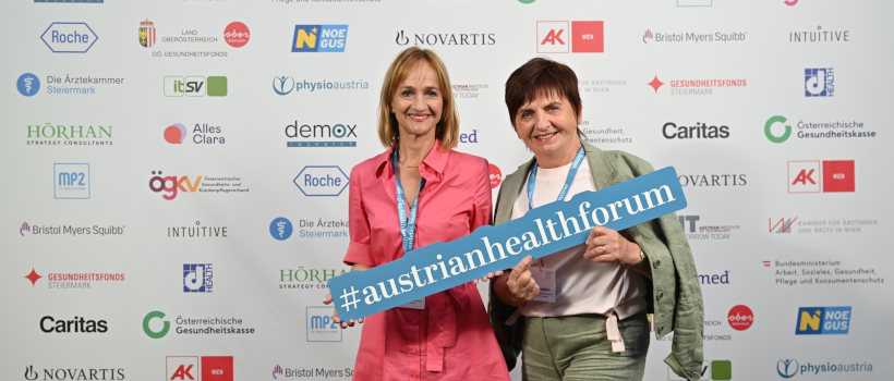 Barbara Haid (ÖBVP-Präsidentin)und Ingrid Jagiello (STLP-Vorsitzende) beim Austrian Health Forum - Schladming
